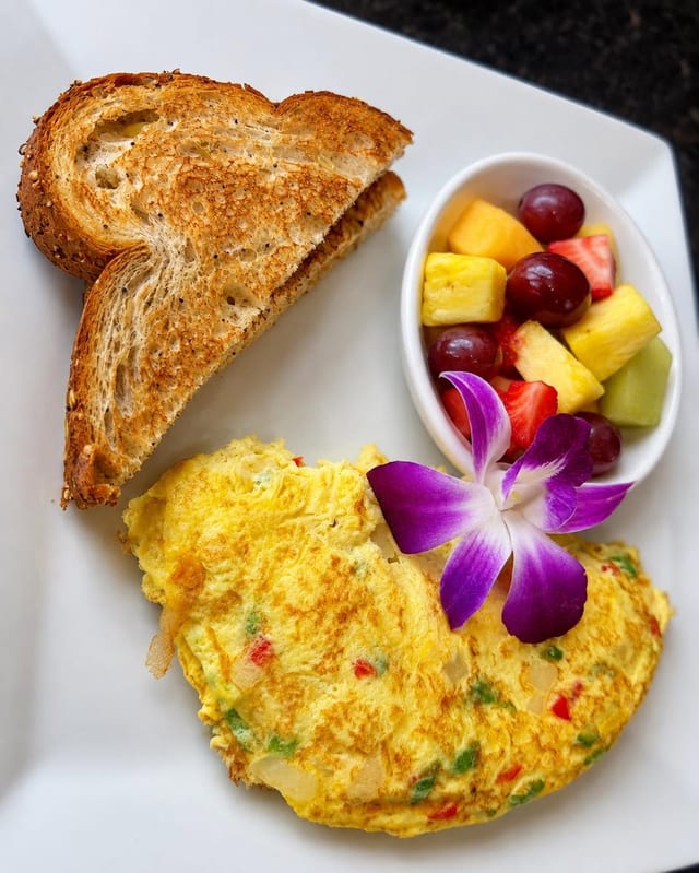 Veggie Omelet with Cheese.